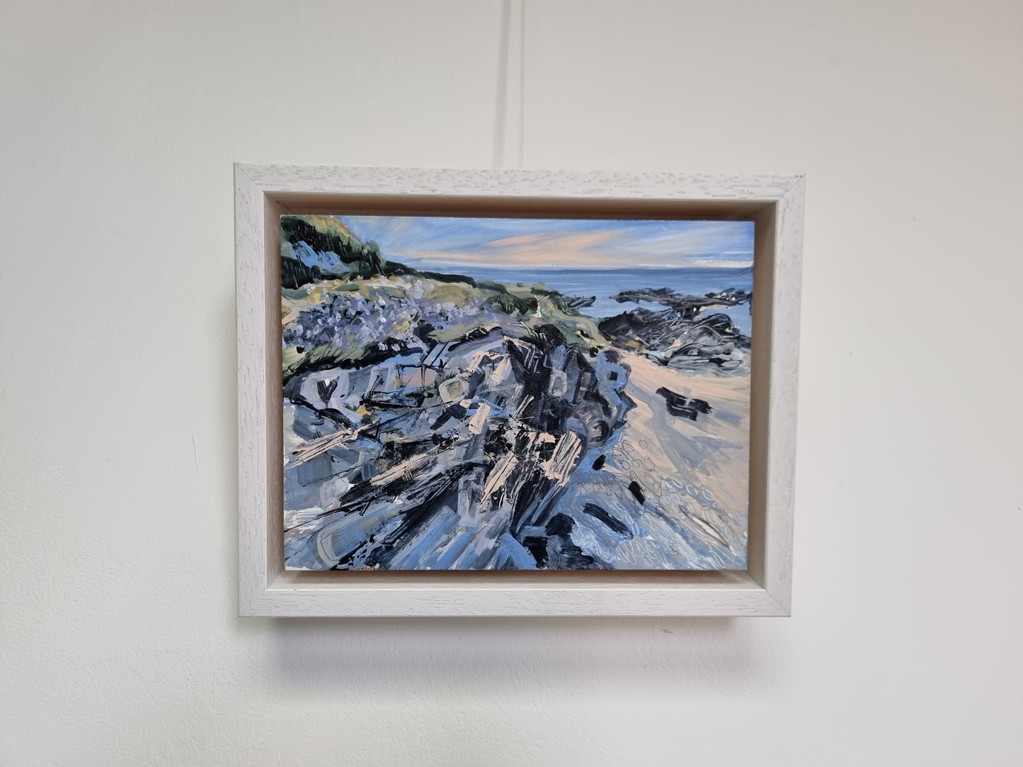 Rocks and Flowers - Original Acrylic Painting