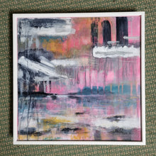 Load image into Gallery viewer, Dayglow, Original Abstract Pink Landscape Painting 40cm Square
