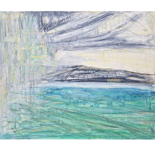 View from the Studio 6 - Drawing on panel, Belfast Lough