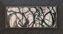 Load image into Gallery viewer, The Spaces in Between - Original framed large triptych trees painting
