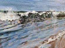 Load image into Gallery viewer, Breaking Wave, 30cm square original framed seascape painting
