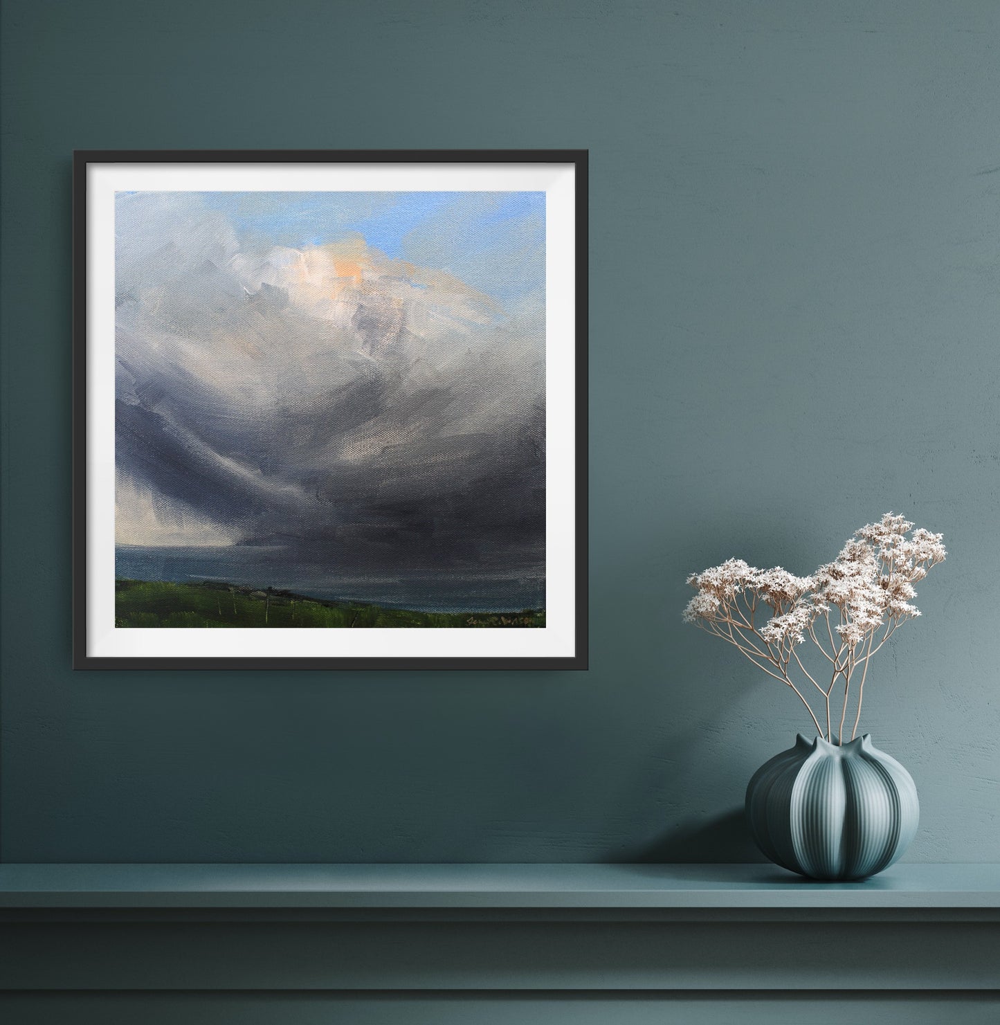 Ayrshire Snowstorm - landscape giclee art print 30cm