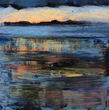 Load image into Gallery viewer, Strangford Lough Blue Hour 2- landscape giclee art print 20cm
