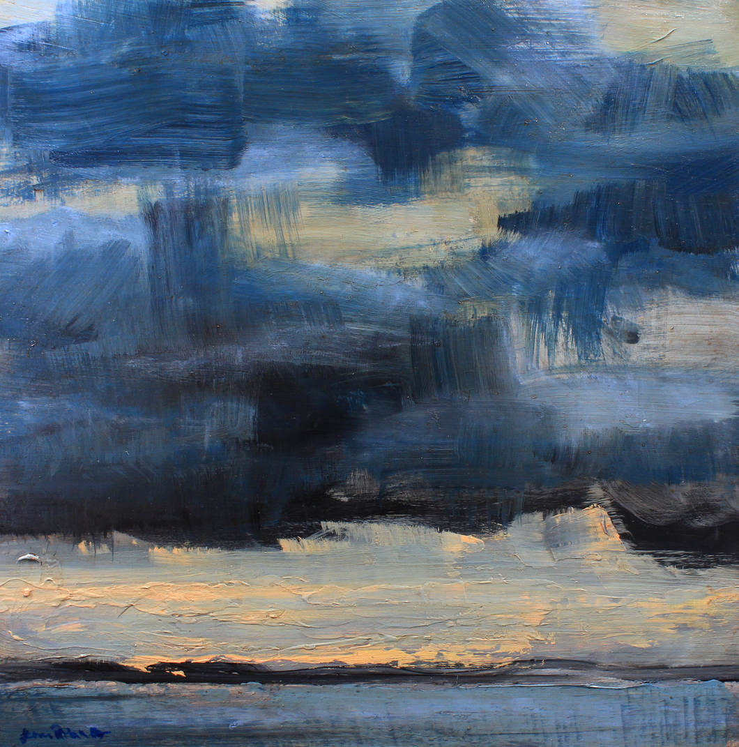 Strangford Lough Blue Hour 3- landscape giclee art print 20cm